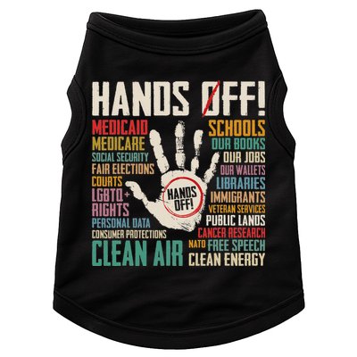 Retro Hands Off Protest Social Security And Medicare Protest Doggie Tank