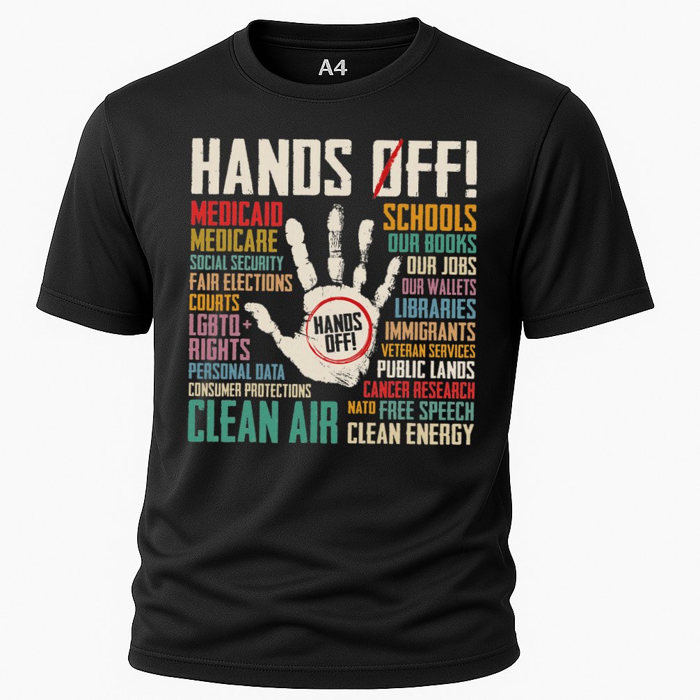 Retro Hands Off Protest Social Security And Medicare Protest Cooling Performance Crew T-Shirt