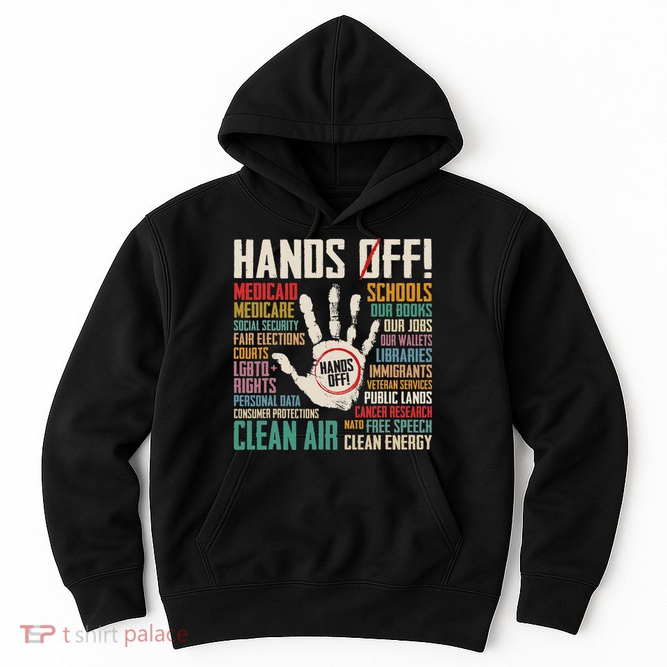 Retro Hands Off Protest Social Security And Medicare Protest Hoodie