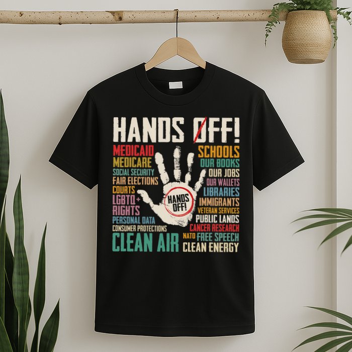 Retro Hands Off Protest Social Security And Medicare Protest T-Shirt
