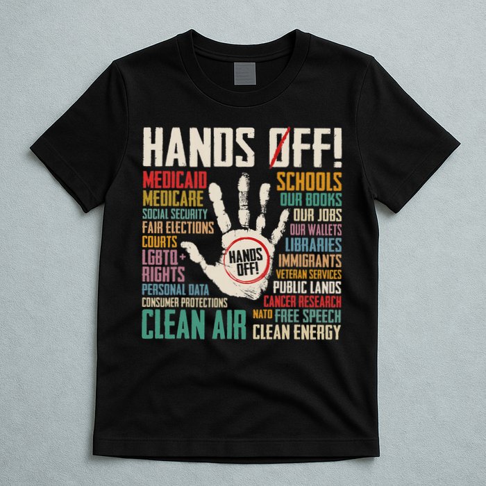 Retro Hands Off Protest Social Security And Medicare Protest T-Shirt