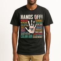 Retro Hands Off Protest Social Security And Medicare Protest Tall T-Shirt