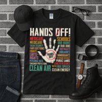Retro Hands Off Protest Social Security And Medicare Protest Tall T-Shirt