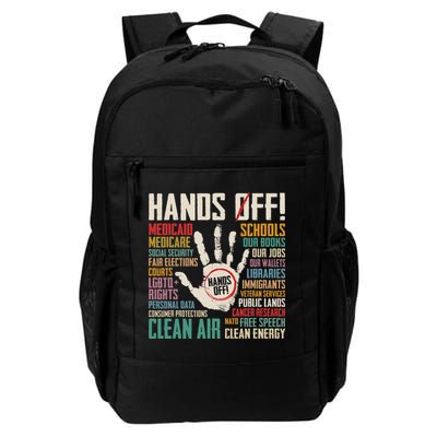Retro Hands Off Protest Social Security And Medicare Protest Backpack