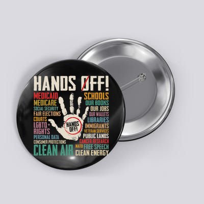 Retro Hands Off Protest Social Security And Medicare Protest Button