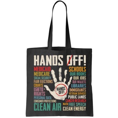 Retro Hands Off Protest Social Security And Medicare Protest Bag