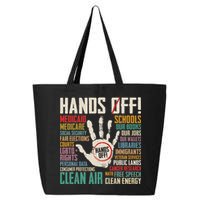 Retro Hands Off Protest Social Security And Medicare Protest 25L Jumbo Tote