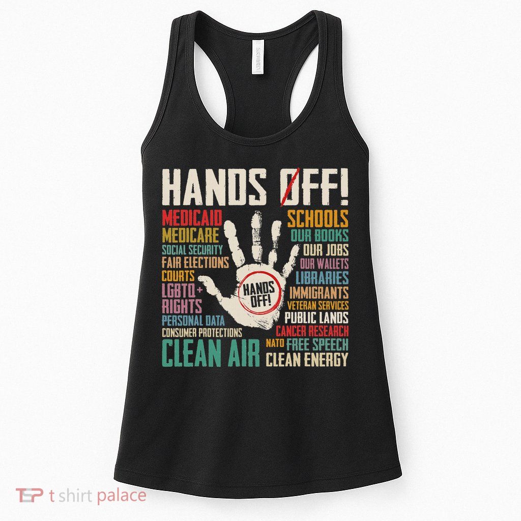 Retro Hands Off Protest Social Security And Medicare Protest Womens Tank Top