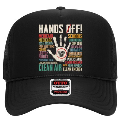 Retro Hands Off Protest Social Security And Medicare Protest Trucker Hat