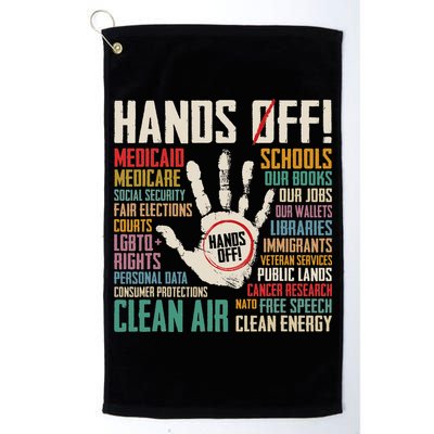Retro Hands Off Protest Social Security And Medicare Protest Golf Towel