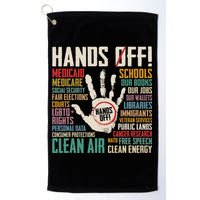 Retro Hands Off Protest Social Security And Medicare Protest Golf Towel