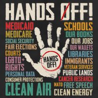 Retro Hands Off Protest Social Security And Medicare Protest Golf Towel
