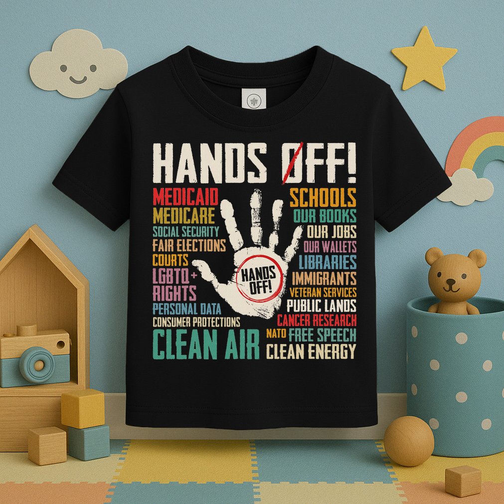Retro Hands Off Protest Social Security And Medicare Protest Toddler T-Shirt