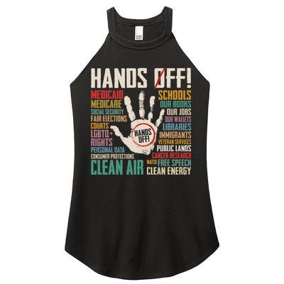 Retro Hands Off Protest Social Security And Medicare Protest Women's Perfect Tri Rocker Tank