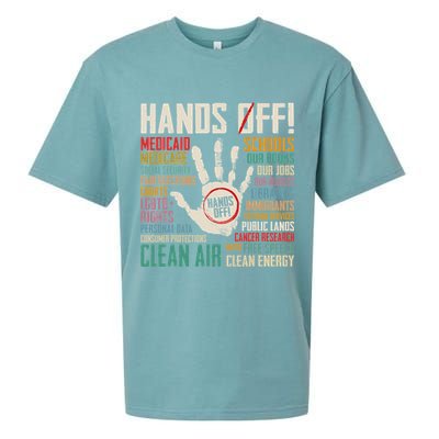 Retro Hands Off Protest Social Security And Medicare Protest Sueded Cloud Jersey T-Shirt