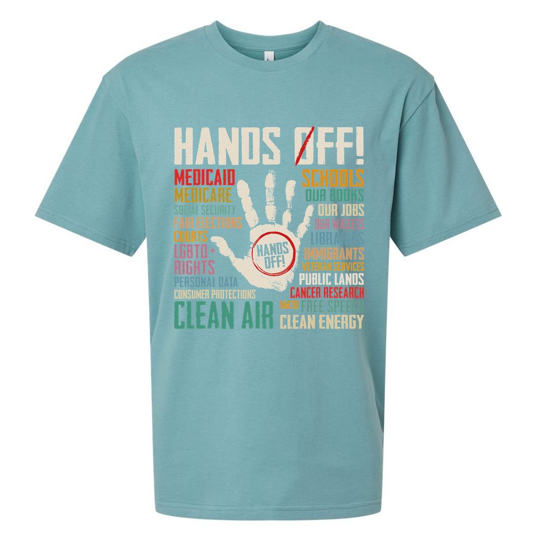 Retro Hands Off Protest Social Security And Medicare Protest Sueded Cloud Jersey T-Shirt