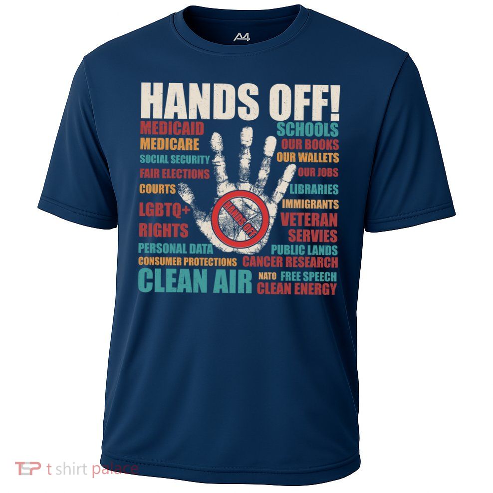 Resist Hands Off Protest Anti Trump Cooling Performance Crew T-Shirt