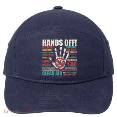 Resist Hands Off Protest Anti Trump 7-Panel Snapback Hat