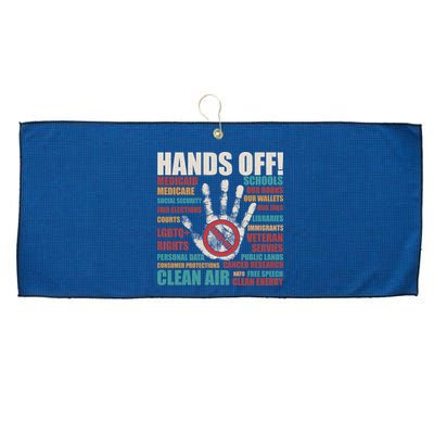 Resist Hands Off Protest Anti Trump Large Microfiber Waffle Golf Towel