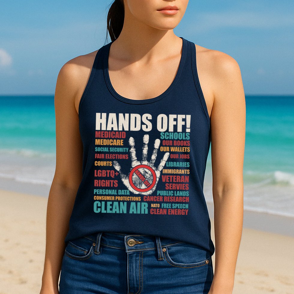 Resist Hands Off Protest Anti Trump Womens Tank Top