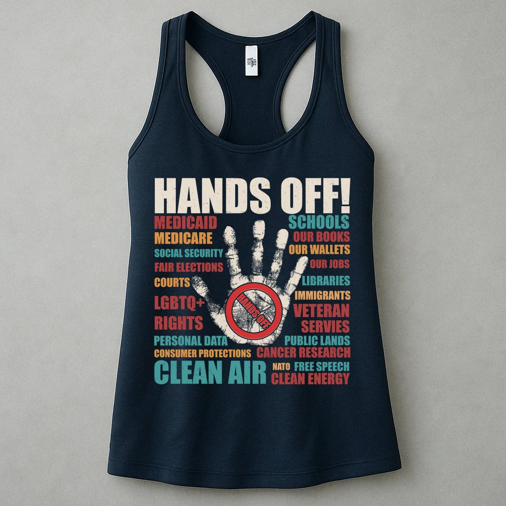 Resist Hands Off Protest Anti Trump Womens Tank Top