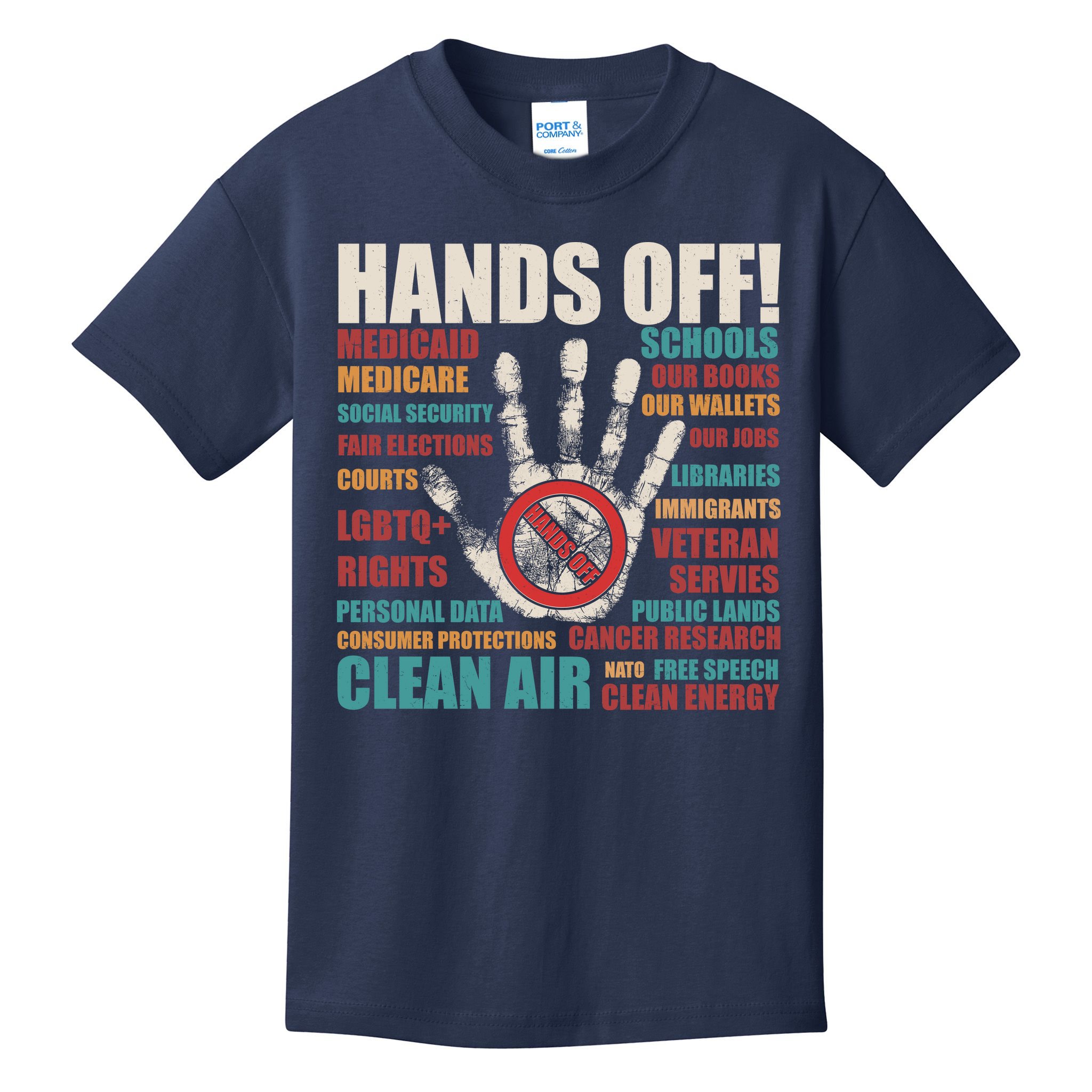 Resist Hands Off Protest Anti Trump Kids T-Shirt