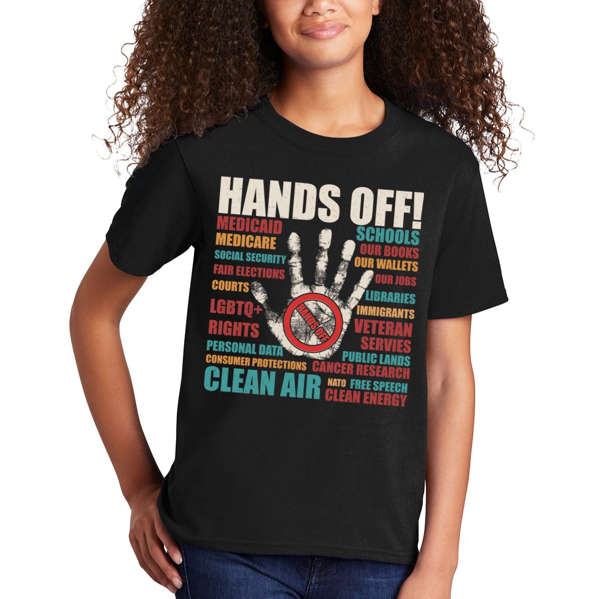 Resist Hands Off Protest Anti Trump Kids T-Shirt