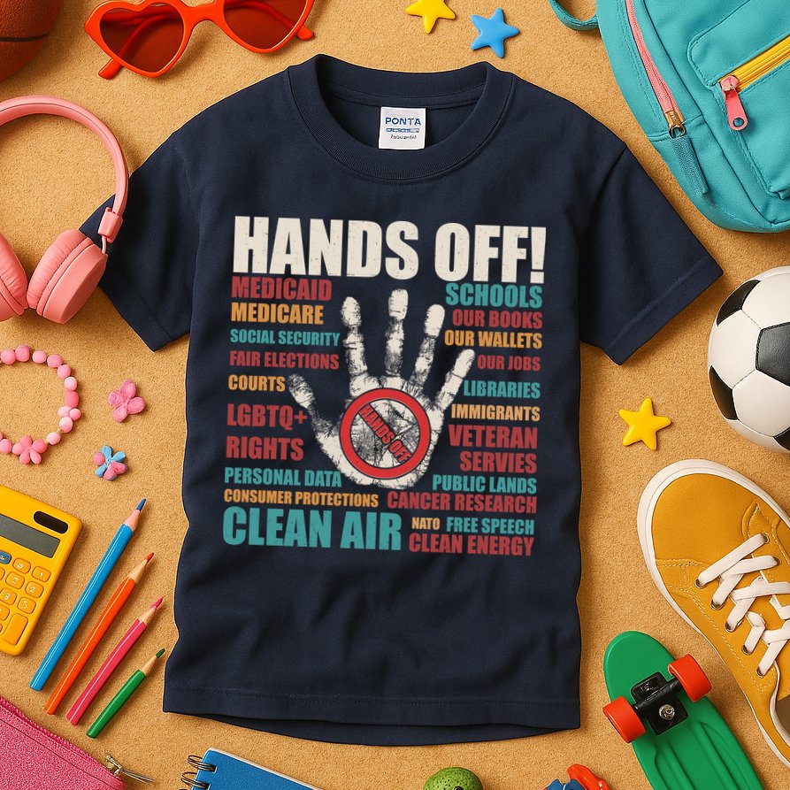 Resist Hands Off Protest Anti Trump Kids T-Shirt