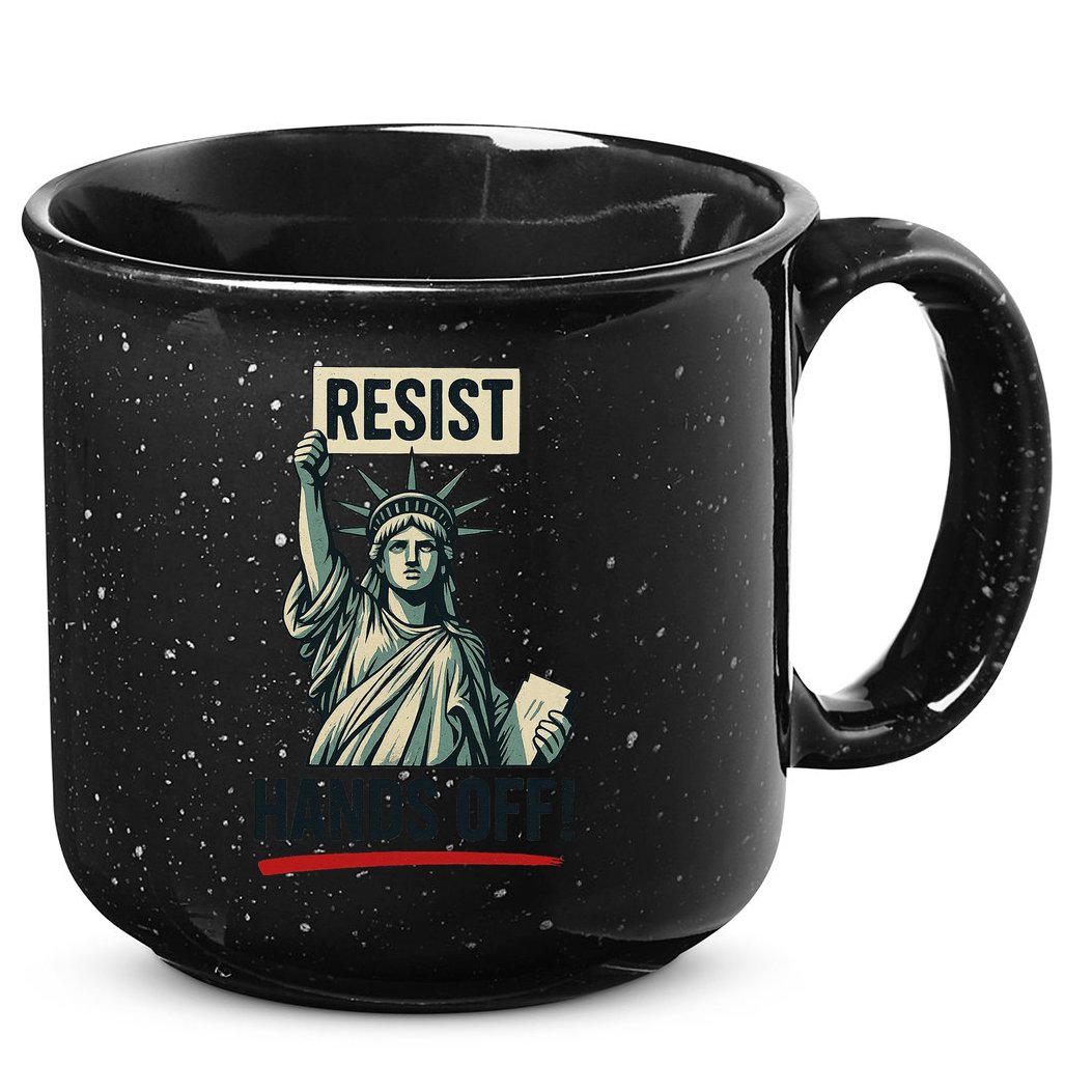 Resist Hands Off 15oz Campfire Ceramic Mug