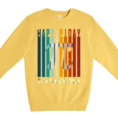 Retro Happy Pi Day Deals T Cute Gift Premium Crewneck Sweatshirt