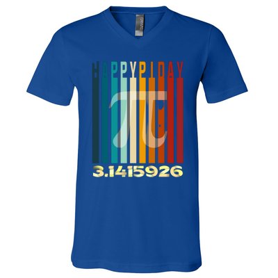 Retro Happy Pi Day Deals T Cute Gift V-Neck T-Shirt