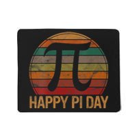 Retro Happy Pi Day Sunset Gift Math Teacher Geek Pi Day Mousepad