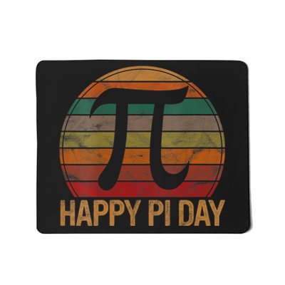 Retro Happy Pi Day Sunset Gift Math Teacher Geek Pi Day Mousepad