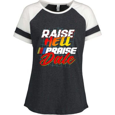 Raise Hell Praise Dale Retro Vintage Fathers Day Gift Enza Ladies Jersey Colorblock Tee