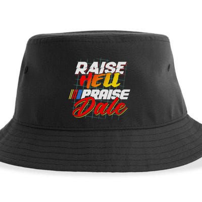 Raise Hell Praise Dale Retro Vintage Fathers Day Sustainable Bucket Hat