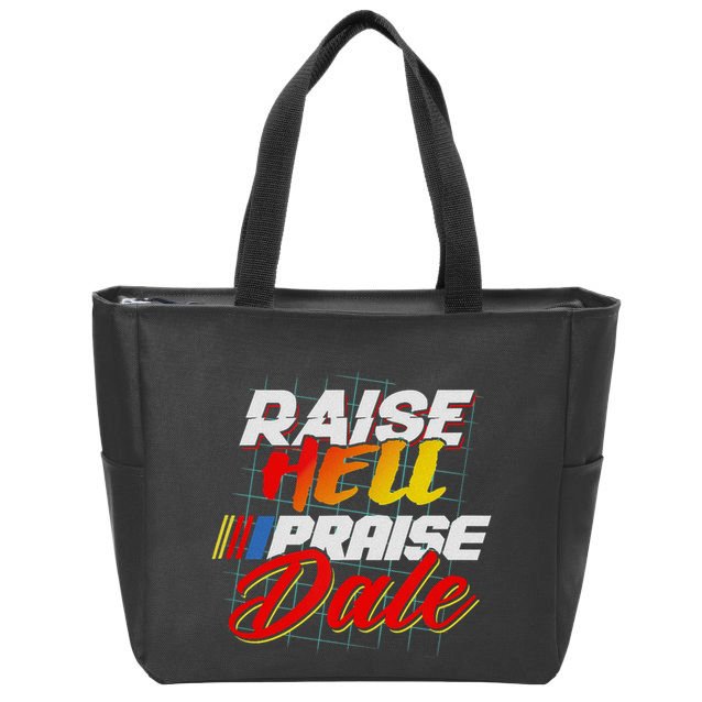 Raise Hell Praise Dale Retro Vintage Fathers Day Zip Tote Bag