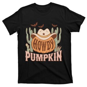 Retro Howdy Pumpkin Rodeo Western Fall Southern Halloween Gift T-Shirt