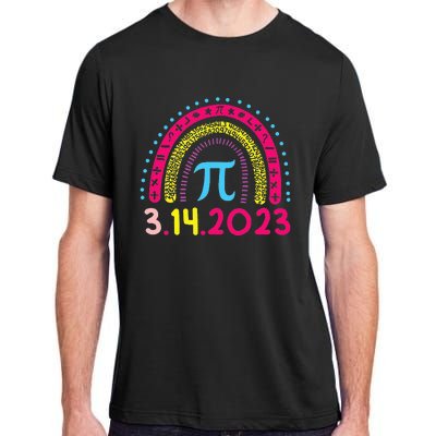 Rainbow Happy Pi Day Math Teacher Pi Day Adult ChromaSoft Performance T-Shirt