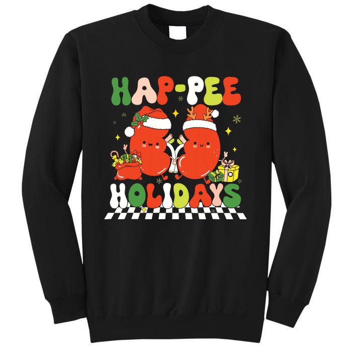 Retro Hap Pee Holidays Christmas Dialysis Nurse Kidney Nurse Sweatshirt