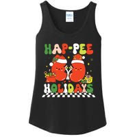 Retro Hap Pee Holidays Christmas Dialysis Nurse Kidney Nurse Ladies Essential Tank