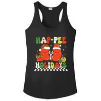 Retro Hap Pee Holidays Christmas Dialysis Nurse Kidney Nurse Ladies PosiCharge Competitor Racerback Tank