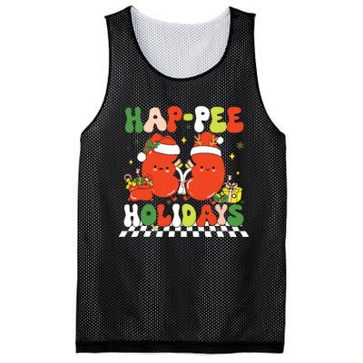 Retro Hap Pee Holidays Christmas Dialysis Nurse Kidney Nurse Mesh Reversible Basketball Jersey Tank