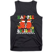 Retro Hap Pee Holidays Christmas Dialysis Nurse Kidney Nurse Tank Top