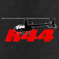 R44 Helicopter Pilot Aviation R44 Helicopter 7 Panel Mesh Trucker Snapback Hat