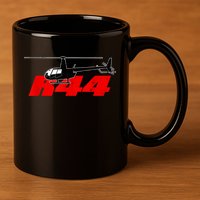 R44 Helicopter Pilot Aviation R44 Helicopter 11oz C Handle Ceramic Mug