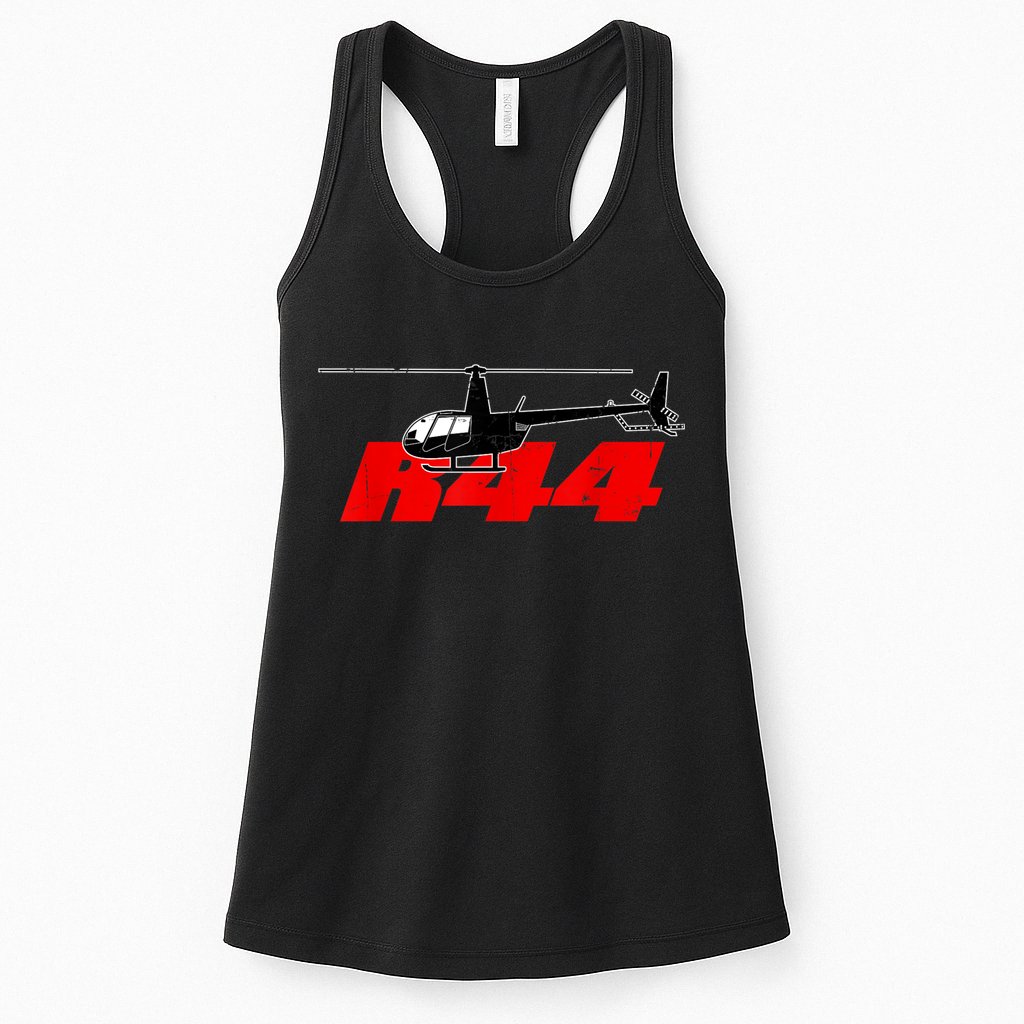 R44 Helicopter Pilot Aviation R44 Helicopter Womens Tank Top