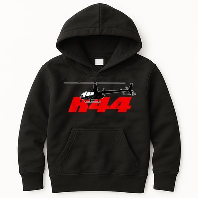 R44 Helicopter Pilot Aviation R44 Helicopter Kids Hoodie