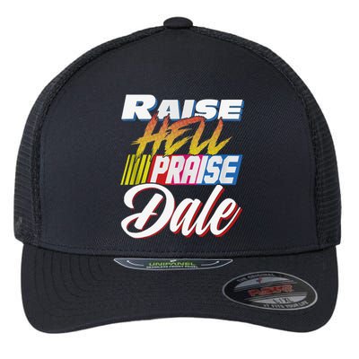 Raise Hell Praise Dale Retro Vintage Flexfit Unipanel Trucker Cap