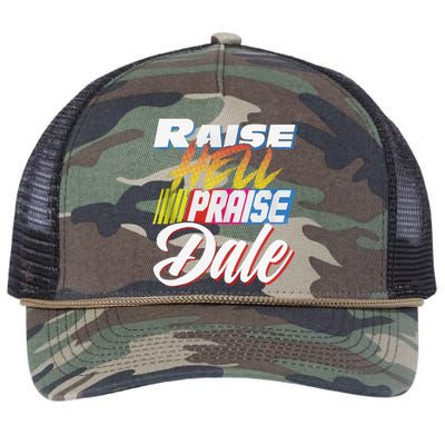 Raise Hell Praise Dale Retro Vintage Retro Rope Trucker Hat Cap