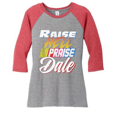 Raise Hell Praise Dale Retro Vintage Women's Tri-Blend 3/4-Sleeve Raglan Shirt